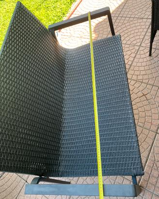 Panchina doppi in rattan