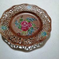 Ceramica piatto traforato vintage