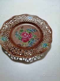 Ceramica piatto traforato vintage