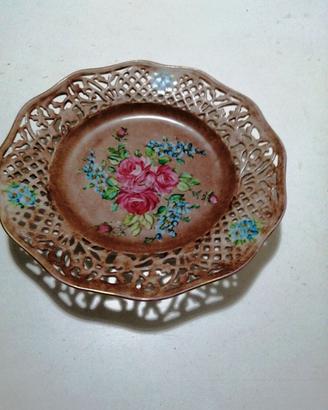 Ceramica piatto traforato vintage