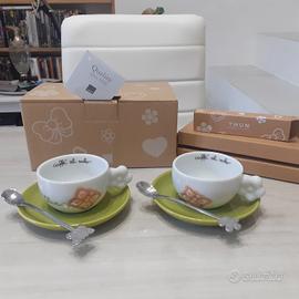 Servizio 2 tazzine caffè Thun Farfalla 