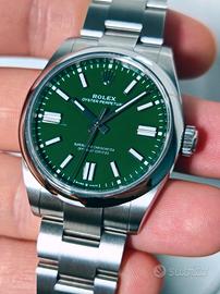 Rolex OP 41 verde 134300 nuovo 2026 ITA new card