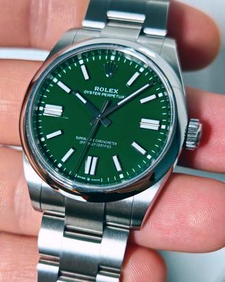 Rolex OP 41 verde 134300 nuovo 2026 ITA new card