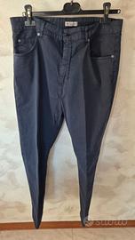pantaloni taglio jeans taglia 50 nuovi colore blu