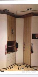 armadio + scrivania camera ragazzo