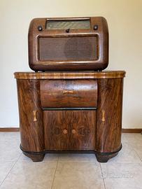 Mobile Bar Servant con Giradischi e Radio vintage