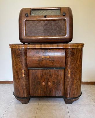 Mobile Bar Servant con Giradischi e Radio vintage