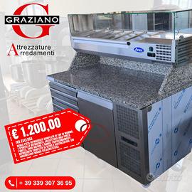 BANCO PIZZA COMPLETO da cm 146 + PORTAINGREDIENTI