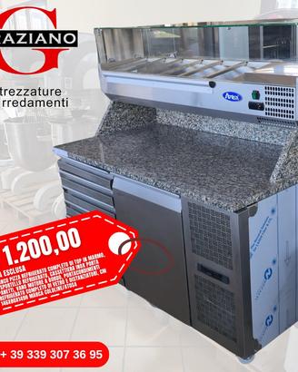 BANCO PIZZA COMPLETO da cm 146 + PORTAINGREDIENTI