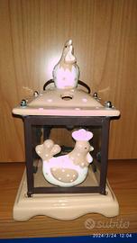 porta candela /lanterna in ceramica decorata