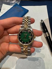 Rolex Datejust 16233 verde vignette 1995 full set