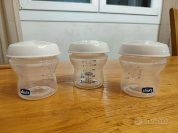 Lotto di 3 contenitori latte materno Chicco