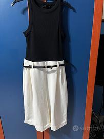 Tuta zara bianca e nera con cartellino