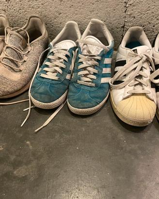 3 paia di scarpe adidas usate