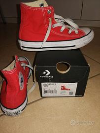 Converse all outlet star rosse bambino