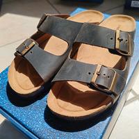 Ciabatte uomo Tg. 41 sanaGens ~ marroni