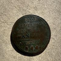 Moneta baiocco 1802 stato pontificio papa Pio VII