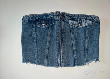 Top corto di jeans