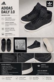 Adidas Daily 3.0 Mid – Uomo – Nero – EU 46⅔