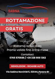 Rottama la tua auto gratis da SABINA AUTODEMOLIZIO