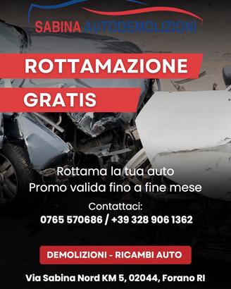 Rottama la tua auto gratis da SABINA AUTODEMOLIZIO