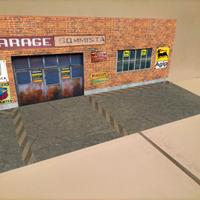 Stampa per DIORAMA Old Officina Garage Gommista in