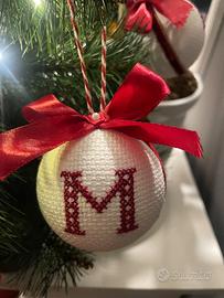 Palline di Natale ricamate a mano – personalizzate