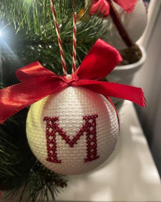 Palline di Natale ricamate a mano – personalizzate