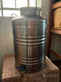 Fusto inox 50 litri per olio vino