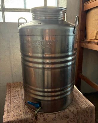 Fusto inox 50 litri per olio vino