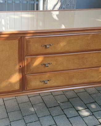 cassettiera/credenza anni 50 in noce con piedini i