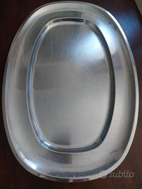 Vassoio-piatto portata in acciaio inox