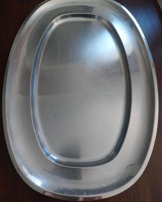 Vassoio-piatto portata in acciaio inox