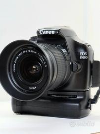 Canon eos 1100D + Obiettivo 18-55 IS + Power grip