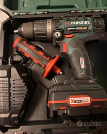 trapano a percussione 20v parkside completo