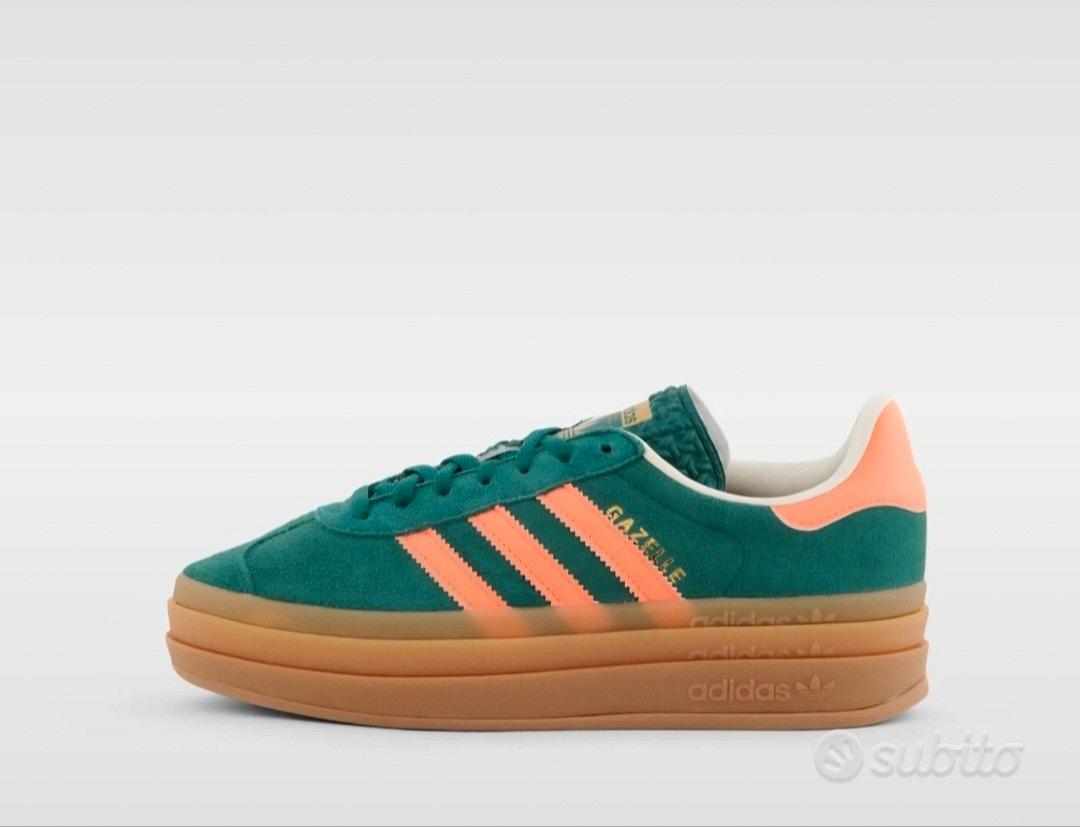 Gazelle adidas bold j verde- arancio Abbigliamento e Accessori