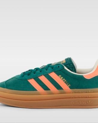Gazelle adidas bold j verde- arancio