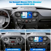 Autoradio 10 Android 13 Renault Master Movano NV40