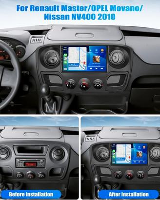 Autoradio 10 Android 13 Renault Master Movano NV40