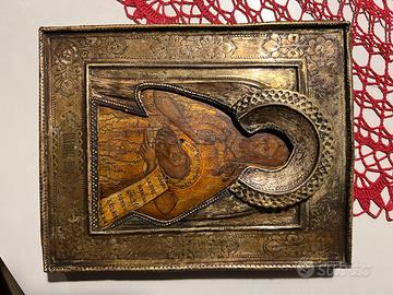 Antica icona riza provenienza russa collezione