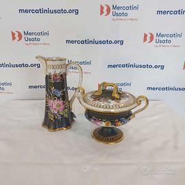 Brocca Biscottiera In Porcellana Vieu Limoges