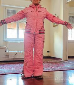 tuta da sci donna rosa