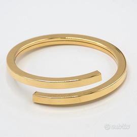 Bracciale oro giallo 18 kt rigido a contrariè D.58
