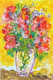 Lotto di quadri vari soggetti, fiori , paesaggi.