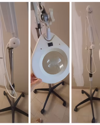 lampada da estetista con lente di ingrandimento