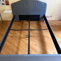 Letto una piazza e mezza colore grigio
