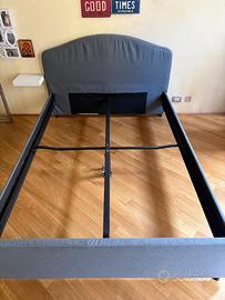 Letto una piazza e mezza colore grigio