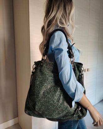 Borsa in Pelle effetto camoscio 