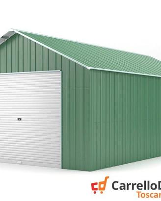 Baracca cantiere box 438x724 con saracinesca verde