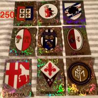 9 figurine SCUDETTI squadre calcio dorati italia